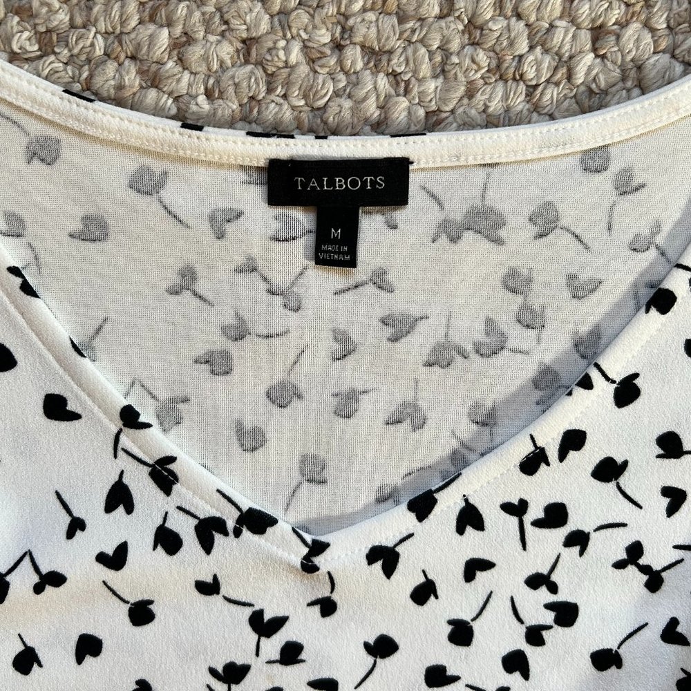 TALBOTS - Tie-Front Tank - Petal Print -- Excellent Condition - Picture 7 of 8